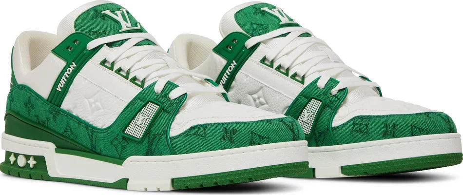 LV Trainer - (Green Monogram Denim)