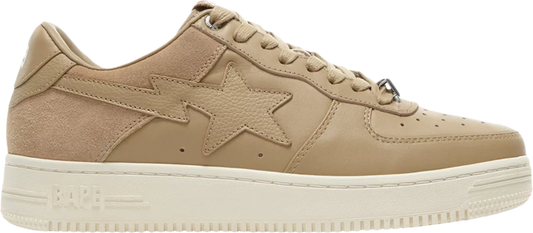 Bapesta Low - Suede Heel (Beige)