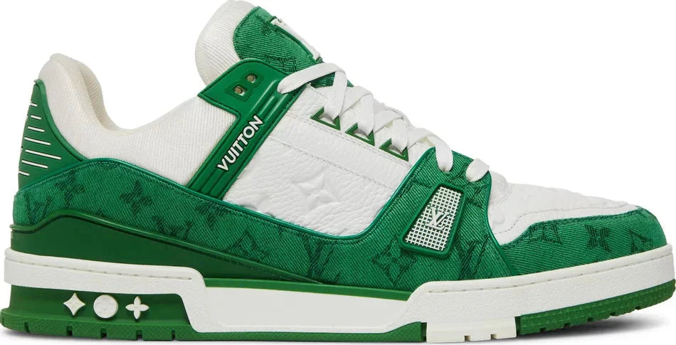 LV Trainer - (Green Monogram Denim)