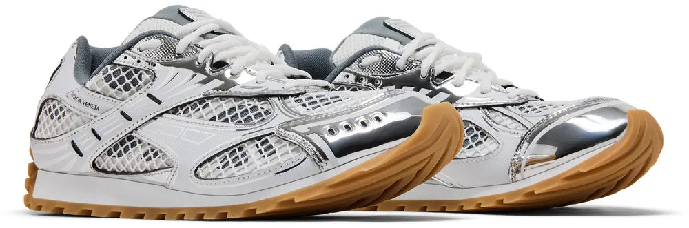 Bottega Veneta Orbit Sneaker (White Silver)
