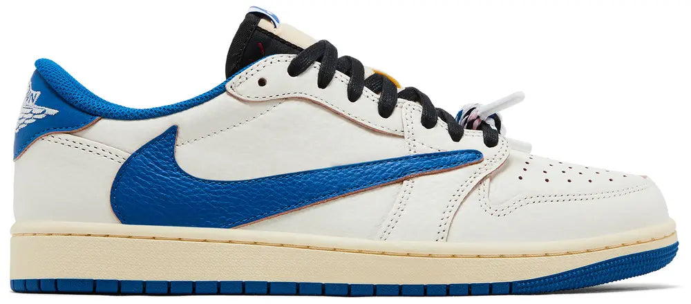 Jordan 1 Retro Low - Sail Military Blue (Fragment x Travis Scott)
