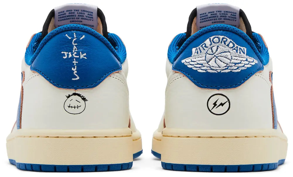 Jordan 1 Retro Low - Sail Military Blue (Fragment x Travis Scott)