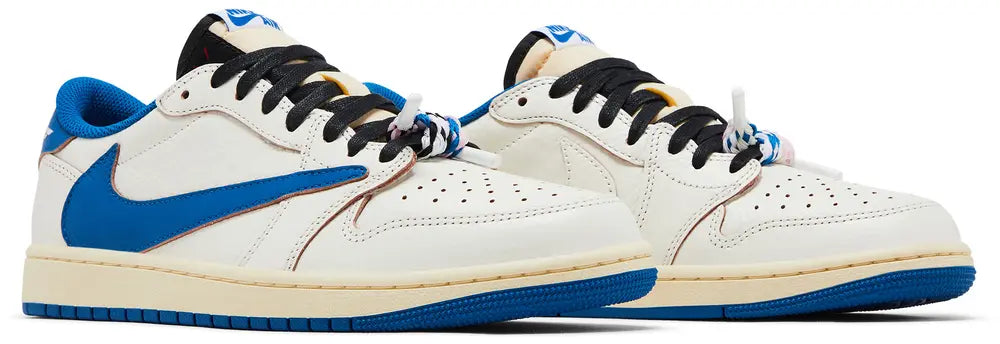 Jordan 1 Retro Low - Sail Military Blue (Fragment x Travis Scott)