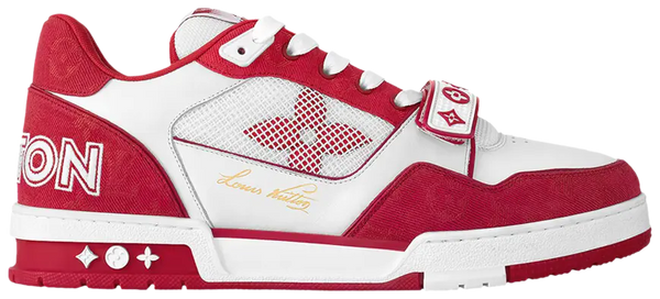 LV Trainer - (Red Monogram Denim)