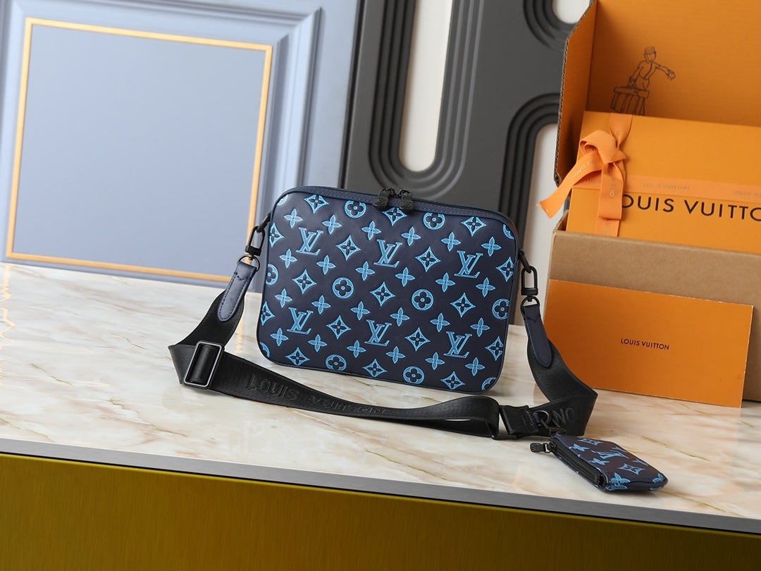 LV Messenger Bag (Navy River Blue Monogram)