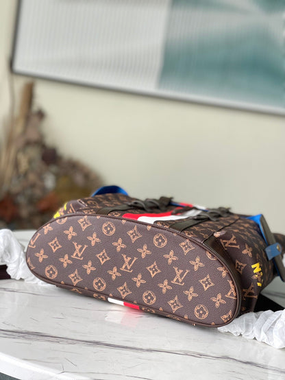LV Backpack (Christopher MM - Brown Striped)