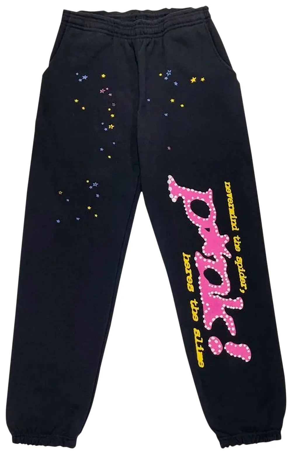 Sp5der P*nk Hoodie Set - (Black)
