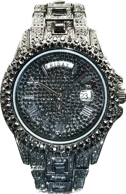 IL -Watch Timepiece with Full Diamonds in Luxury Gold, Waterproof