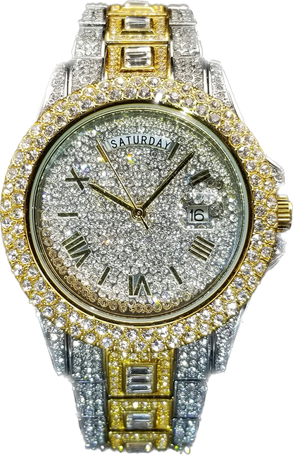 IL -Watch Timepiece with Full Diamonds in Luxury Gold, Waterproof