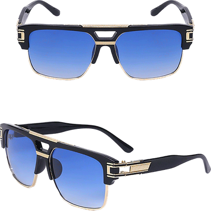 IL - Luxury Sunglasses for Men With Frame Mirror Gradient Clear Lens - Anti-Blue Light Protection
