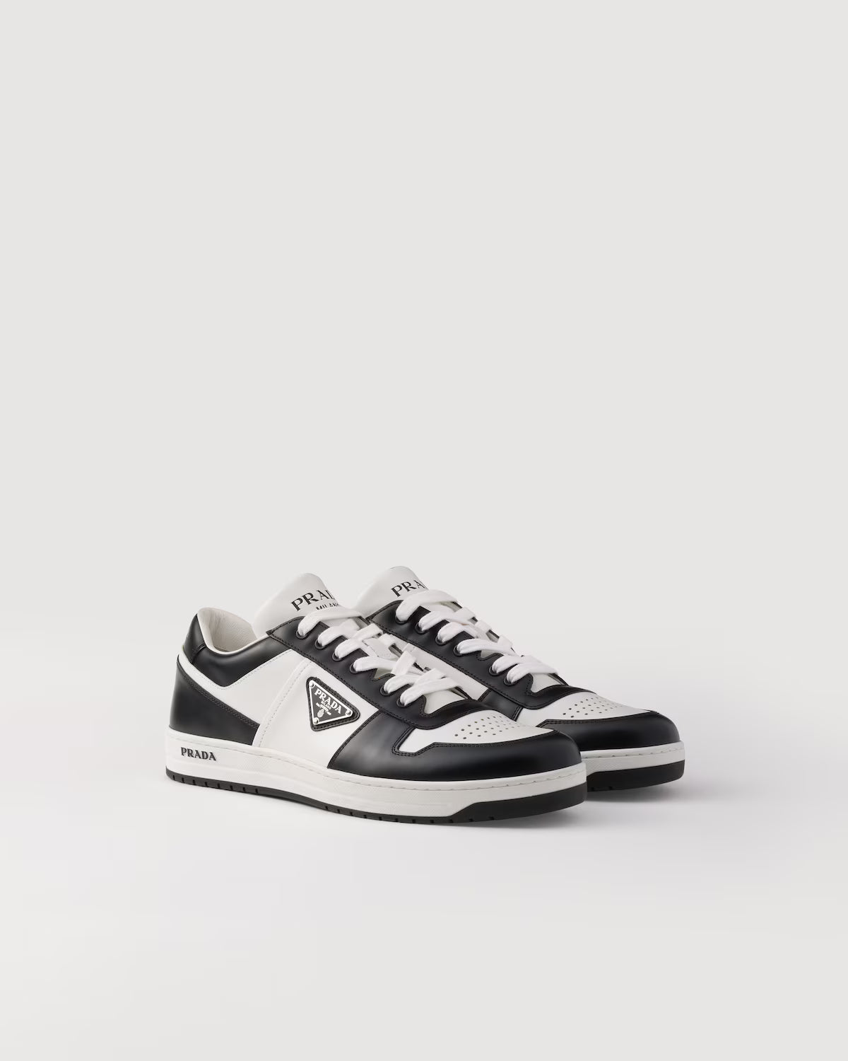 Prada Downtown Leather Sneakers