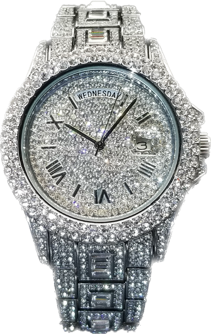 IL -Watch Timepiece with Full Diamonds in Luxury Gold, Waterproof