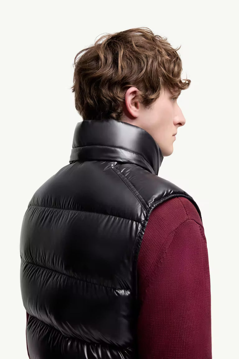 Moncler Hooded Down Vest (Black)