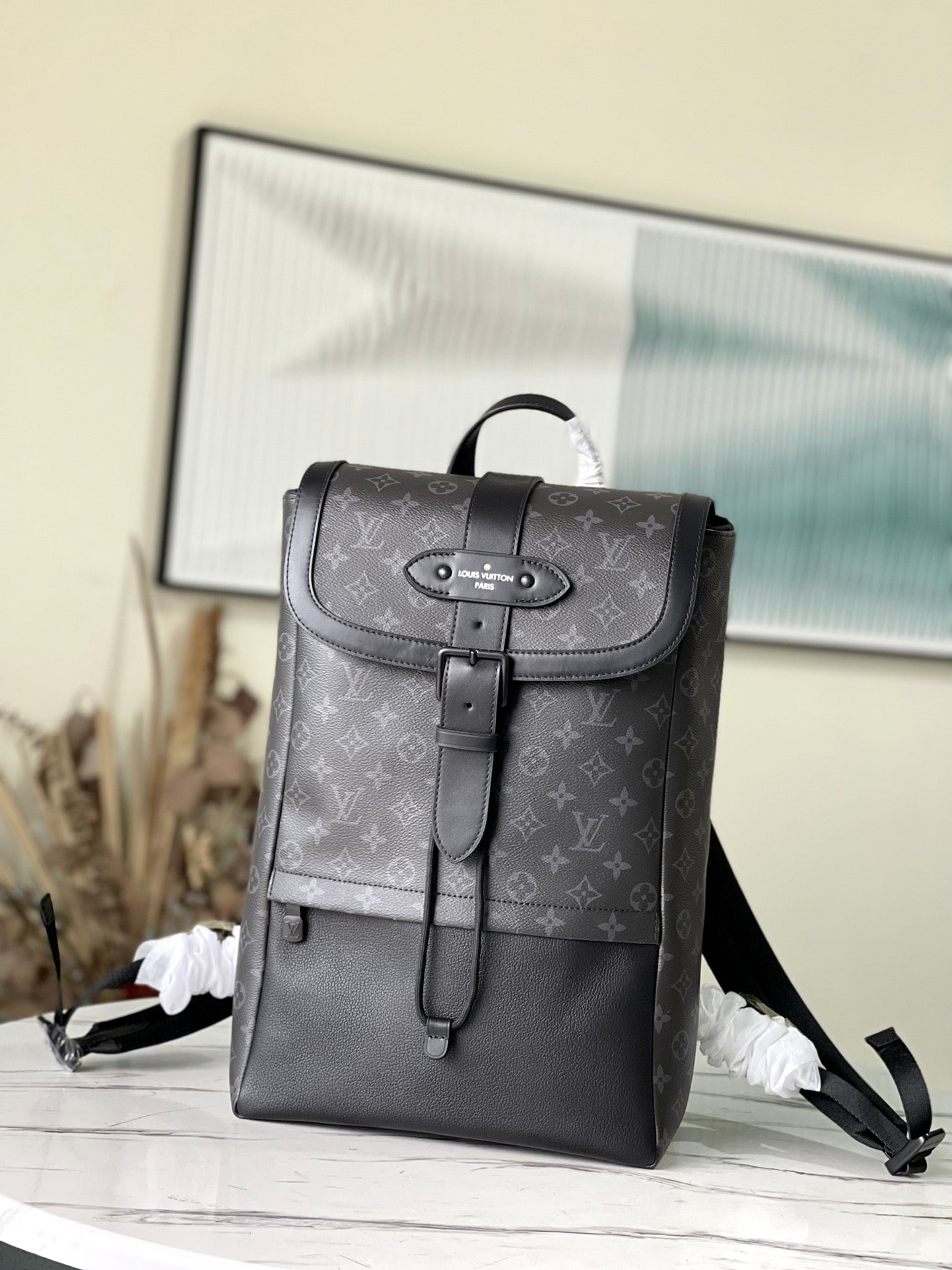 LV Backpack (Monogram Eclipse Saumur)