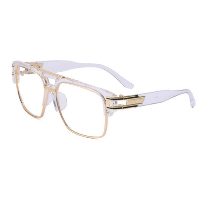 IL - Luxury Sunglasses for Men With Frame Mirror Gradient Clear Lens - Anti-Blue Light Protection